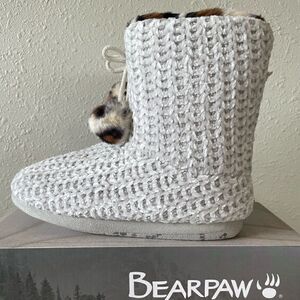 NIB BearPaw Winter White Josephine Slipper Booties Size S,L, and XL